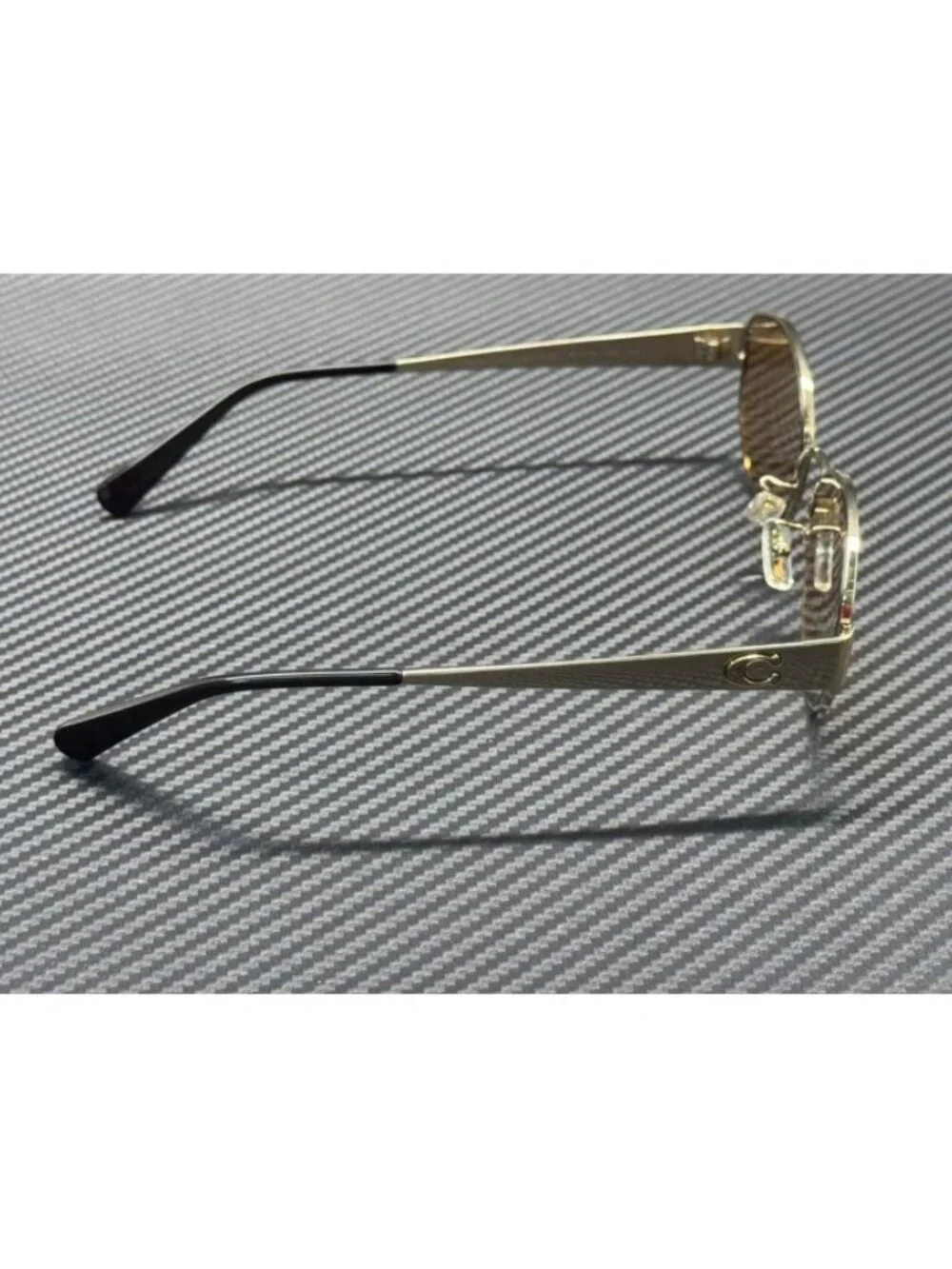New Coach Men Shiny Gold Sunglasses -18-145